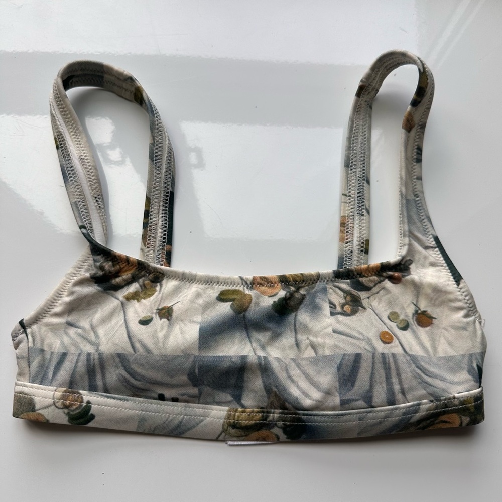 Wine Print Bikini Top
